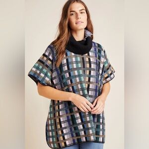 Anthropologie Gracie Plaid Turtleneck Pullover size: M/L
